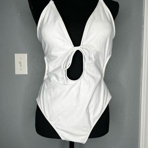 White One Piece Bathing Suit